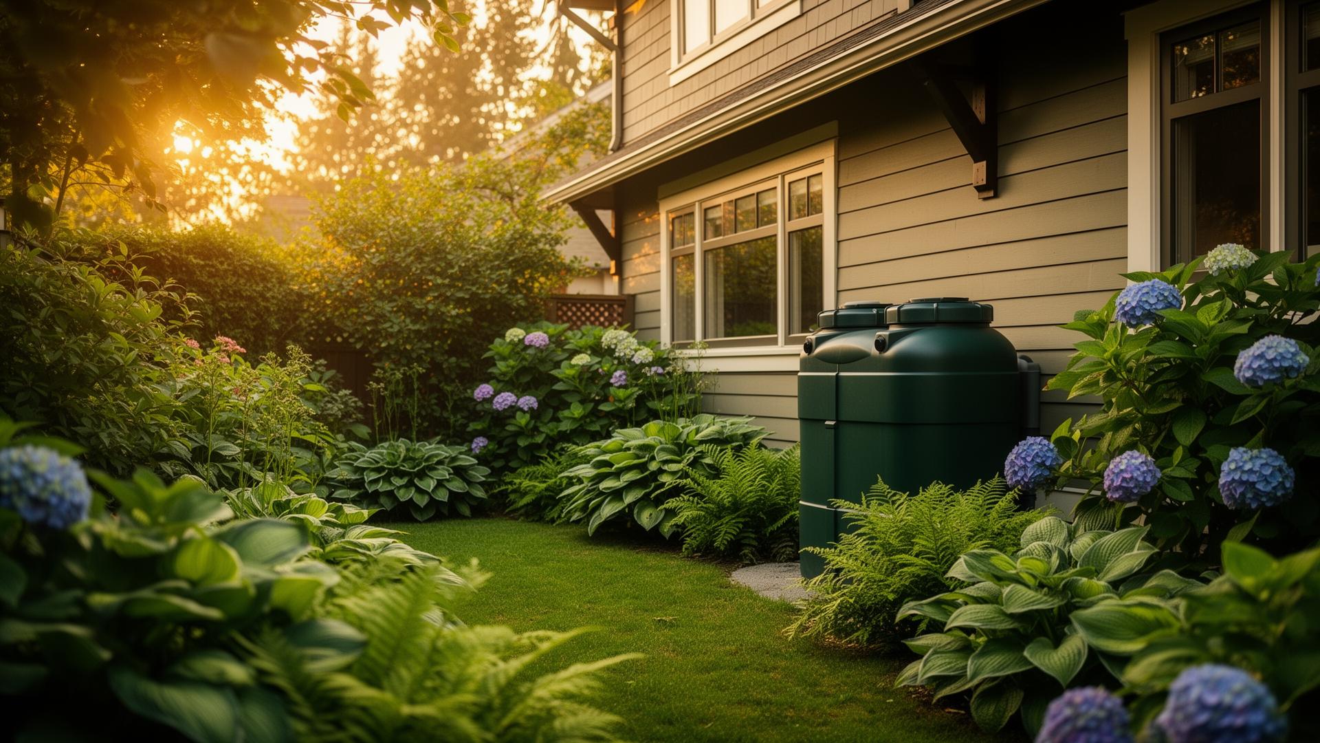 Lush Vancouver garden saved by rainwater harvesting